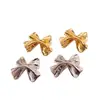 Nuevos Pendientes de Lazo Exquisitos de Metal Versátiles Europeos y Americanos para Mujer, Diseño de Moda y Personalizado, Pendientes Lindos, Estilo Popular