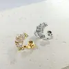 Accesorios de Anillo de Perlas DIY Flor Chapada en Oro Estilo de Lujo Accesible Soporte de Anillo de Mariposa Anillo de Perla de Pétalo Portador Vacío Apertura