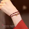 Tienda de Fábrica Auténtico Pulsera Natural de Cinabrio con Amuleto Atractor de Fortuna, Lujo Ligero Nicho Exquisito Modelo Poco Popular Disponible para Mayorista