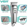 Aparador de Pelos VGR Máquina de Cortar Cabelo Profissional Sem Fio Máquina de Cortar Cabelo Elétrica Máquina de Corte Zero Aparador para Homens V-071