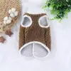Chaleco de Lana de Cordero Otoño e Invierno Engrosado Cálido Ropa para Perros Mascotas Cardigan con Correa para Perros Pequeños y Medianos Bulldog Francés