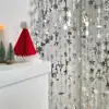 Cortina de Puerta de Seda de Lluvia para Árbol de Navidad de Estrella de Cinco Puntas Decoración de Arreglo de Pared de Fondo para Fiesta Anual de Navidad Fiesta de Cumpleaños Escuela Centro Comercial