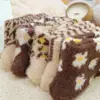 Meias de Veludo de Visão para Inverno Femininas Peludas Retrô Grossas Versáteis para Chão Espessadas com Forro de Lã Meias para Chão