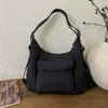 Bolso de Hombro de Tela Grande de Capacidad Simple, Estilo Japonés, Literario y Artístico, para Mujer, Bolso de Mano Casual con Múltiples Bolsillos, Bolso de Mamá, Bolso Tote