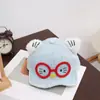 Gorra de Béisbol con Gafas de Gato de Dibujos Animados Lindas Nueva para Primavera y Otoño para Niños y Niñas, Protector Solar para Bebé Versátil de Moda con Pico de Pato