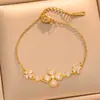 Novo Bracelete Flor Borboleta de Zircônia Estilo Francês de Luxo Leve para Mulheres, Moderno e Versátil, Joia de Design de Nicho de Alta Qualidade