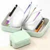 Bolsa de silicone portátil para viagem mais vendida internacionalmente, bolsa de silicone de grau alimentício, conjunto organizador de pílulas à prova d'água