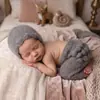 Novo produto transfronteiriço: Fantasia de dinossauro de mohair tricotada à mão para fotografia infantil, suéter para foto de bebê