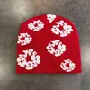 Gorro de Punto Jacquard Floral Versátil Estilo Callejero Europeo y Americano Y2K para Hombres y Mujeres, Gorro de Lana Floral Colorido Casual, Protección para los Oídos de Invierno