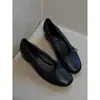 Zapatos de Salón de Tacón Grueso con Punta Redonda, Sencillos, Elegantes y Versátiles, para Mujer, Estilo Ballet Francés, con Lazo, Boca Baja, Otoño/Invierno 2026