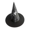 Sombrero de Bruja de Halloween Sombrero de Bruja de Tafetán Sombrero Puntiagudo Negro Estilo Sombrero de Mago Harry Potter
