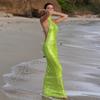 Amazon Export Verão Novo Vestido Longo Elegante Moda Sexy Paetês Sem Costas Sem Mangas Vestido para Mulheres