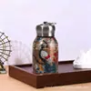 Mini Caneca Térmica Chubby com Estampa de Tendência Nacional, Caneca Térmica Portátil Ecológica para Mulheres, Elegante Caneca de Bolso Fosca
