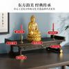 Nueva Mesa Colgante de Pared de Estilo Chino Pequeño Estante de Almacenamiento Dios de la Riqueza Estatuas de Buda Base Elevada Santuario Budista Guanyin Estuche para Incienso