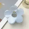 Presilha de cabelo flor de cinco pétalas com fluxo transfronteiriço da Amazon, acessório de cabelo com presilha de tubarão para a parte de trás da cabeça, presilha para franja, penteado semi-preso
