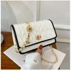 Simples Outono Casual Fashion Chain Small Square Bag 2023 Nova Moda Western Style Crossbody Bag Solid Color Shoulder Bag