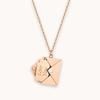 Colar Pingente Envelope Aço Titânio Mais Vendido Europeu e Americano Corrente Clavícula Aço Titânio Feminino Fashion Pingente Loveyou Pode Ser Aberto