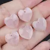 Colgante Corazón Facetado de Ágata de Cristal y Jade de 13 mm Material para Joyería DIY de Collares, Pulseras, Pendientes Accesorios Venta al por Mayor