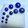Lápis-lazúli natural redondo plano face lisa 2 mm-6 mm joia de lápis-lazúli azul com macarrão de pedra