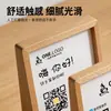 Señal de Pantalla de Código QR de Pago para Comerciantes, Caja Registradora de Tienda, Añadir Amigos, Señal de Mesa, Tarjeta con Soporte de Madera