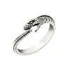 Anillo de Dedo de Serpiente Personalizado de Moda Hip-Hop Punk para Hombre Anillo Abierto de Imitación de Plata Tailandesa de Moda para Hombre