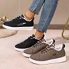 Nuevos Zapatos Casuales Planos de Algodón Cálido para Mujer Otoño/Invierno 2026 Cruzados de Gran Tamaño con Cordones Zapatos de Estudiante