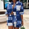 Conjunto de Dos Piezas con Estampado de Moda para Mujer, Nuevo, Transfronterizo Europeo y Americano, Comercio Exterior, Amazon Aliexpress, Temperamento, para Viajar
