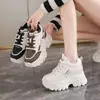 Zapatos de Padre Gruesos para Mujer, Aumentan 6cm de Altura, Zapatos Casuales Versátiles para Personas Bajitas, Tenis de Cuña Populares