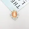 Nuevo Disco Ovalado de Diamante Hebilla de Diamante Espejo de Pedrería Perla Tocado de Novia Zapatos Ropa Joyería DIY Accesorios de Aleación