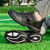 Novos Sapatos de Golfe Masculinos e Femininos com Solado Anti-Quebra, Confortáveis, Respiráveis, Impermeáveis, Antiderrapantes, Resistentes ao Desgaste com Fivela de Botão