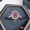 Luochen Estilo Europeu e Americano Luxo Acessível Anel Oval com Diamante Retrô Francês Elegante de Alta Gama Nicho Exquisito Joia de Mão Anel