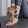 Calcetines de Yoga Largos con Bucles de Felpa, Absorbentes de Sudor, Antideslizantes, para Fitness, Baile, Aeróbicos, Calcetines Deportivos de Pilates sin Costuras para Mujer