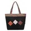 Bolsa Feminina Outono/Inverno 2025 Novo Estilo Coreano Color Block Fashionável Bolsa de Ombro Grande Capacidade Casual Versátil Bolsa Saco Bolsa para o Trabalho