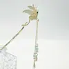 Pasador de Mariposa para Mujer, Pasador de Alto Nivel Estilo Chino Nuevo, Tocado Xiuhe Estilo Antiguo, Joyería de Pasador con Perlas y Movimiento