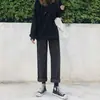 Jeans Skinny Elegante Versátil Emagrecedor e Que Aumenta a Altura 2023 Novo Primavera e Outono Calças Largas Retro Soltas Comprimento Total