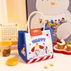 Bolsa Lancheira Animal Desenho Animado Fofo com Camada Espessa de Folha de Alumínio para Isolamento, Bolsa Lancheira para Estudante Estilo Japonês