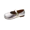 Zapatos Planos tipo Piel de Oveja para Mujer, Nuevo Estilo de Verano, Adecuados para Faldas, Suela Suave, Boca Baja, Cómodos, Zapatos Mary Jane de Piel