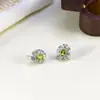 Pendientes de Plata de Ley S925 para Mujer con Cristal de Topacio Natural, Estilo Vintage de Alta Gama, Cinta Morada, Populares en Xiaohongshu