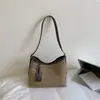 Bolsa Tote Casual de Moda Transfronteiriça Feminina 2026 Nova Tendência Flyknit Color Block Versátil Temperamento Bolsa Transversal de Ombro