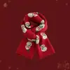 Bufanda de Punto con Árbol de Navidad Rojo, Estilo Coreano, Atmosférica, Cálida para Invierno, Versátil, Calentador de Cuello Regalo de Navidad para Pareja Estudiante