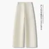 Pantalones de pierna ancha de cintura alta personalizados para mujer, versátiles para primavera/otoño, sueltos, de pierna recta, para ir al trabajo, alargan las piernas, adelgazantes, color liso simple, casual
