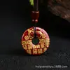 Colgante de Buda Nacimiento de los Doce Signos del Zodíaco con Sello Dorado de Arena de Cristal de Alto Contenido, Colgante de las Ocho Deidades Guardianas de Cinabrio, Fuente de Suministro para Transmisiones en Vivo