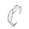 Anillo de pareja simple y moderno tejido enrollado multicapa estilo coreano ins japonés y coreano calado entretejido brillante anillo abierto