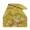 Tejido de Malla Bordado con Lentejuelas Geométricas Florales Europeas Multicolores Tejido Bordado con Lentejuelas Ropa para Escenario y Vestidos de Noche