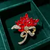 Broche de Flor de Taladro con Forma de Ojo Colorido de Industria Pesada Aleación Incrustada Broche de Lazo de Pedrería Corsage para Traje Abrigo Chal