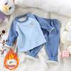 Calças de outono com forro de fleece para crianças, traje quente acolchoado para meninos e meninas, bebê, outono e inverno, veludo alemão, roupa íntima básica, atacado