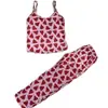 Ropa Interior Sexy Explosiones Europeas y Americanas Estampado Sexy Tirantes Pantalones Estampados Casual Entretenimiento Ropa para el Hogar conjunto Ropa de Exterior