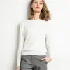 Novas malhas femininas de outono e inverno com gola redonda e manga longa, exportação de comércio exterior do AliExpress, tops plus size, base para atacado