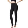 Medias de Rayas Verticales para Mujer de Primavera y Otoño, Leggings de Algodón de Micro-Presión Adelgazantes de Cintura Alta con Pie Fino Fabricante
