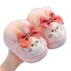 Sapatos Infantis de Algodão, Sapatos Quentinhos de Inverno com Pelo, Coelhinho Fofo, Sola Grossa, Meninos e Meninas, Pantufas de Algodão Antiderrapantes para Interior com Proteção para o Calcanhar
